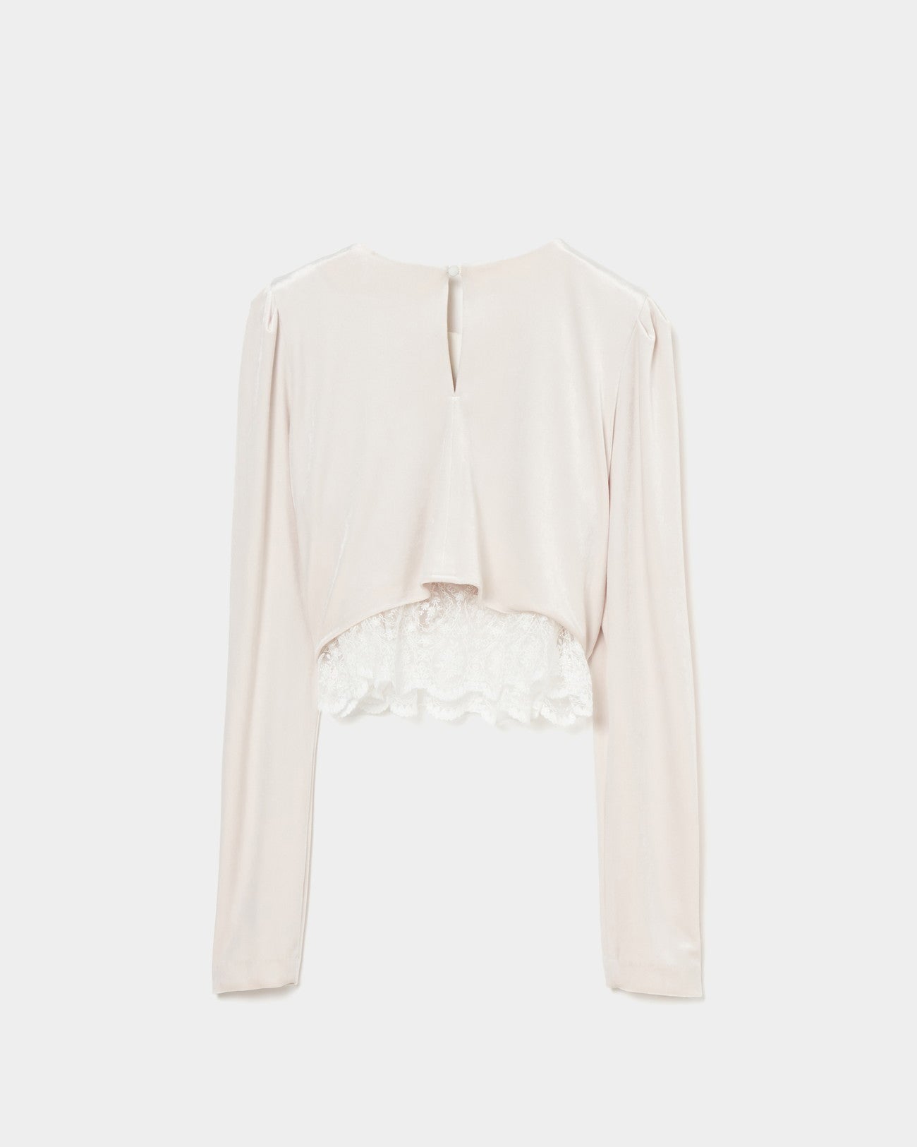 タナカダイスケ| gather neck velour tops White – tanakadaisuke