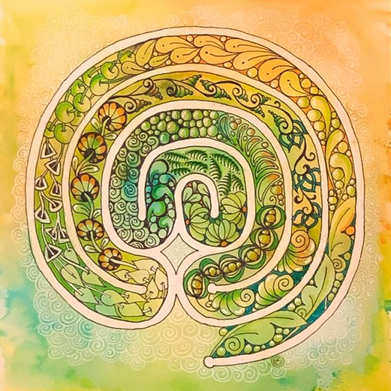 CZT Lynn Mead shares her unique Tree of Life Labyrinth string in a