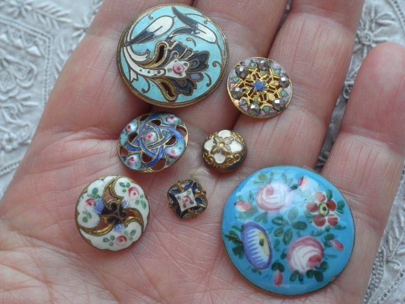 フランスアンティーク エナメルボタンアソード B - テーブルB