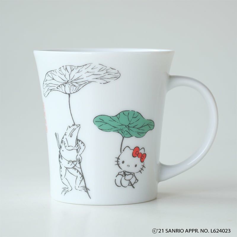 ハローキティ 鳥獣戯画 ハローキティ 鳥獣戯画 マグ（蓮の傘）〈1個