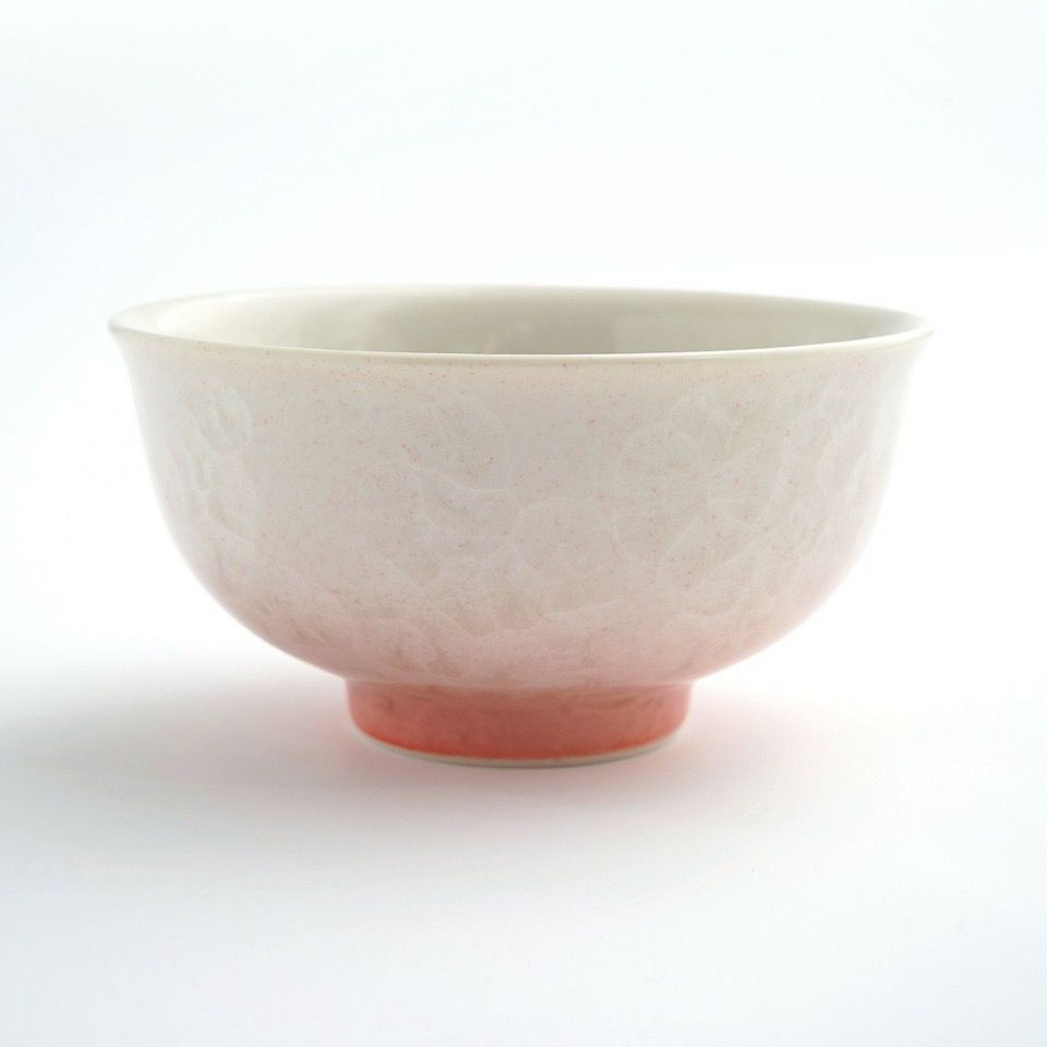 花結晶 【京焼・清水焼】花結晶 組茶碗（白地青赤）〈2個〉 |皿や鉢