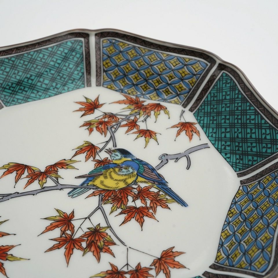 九谷焼 伝統柄 【九谷焼】6.5号皿揃・花鳥絵変り〈5枚〉 |皿や鉢など和