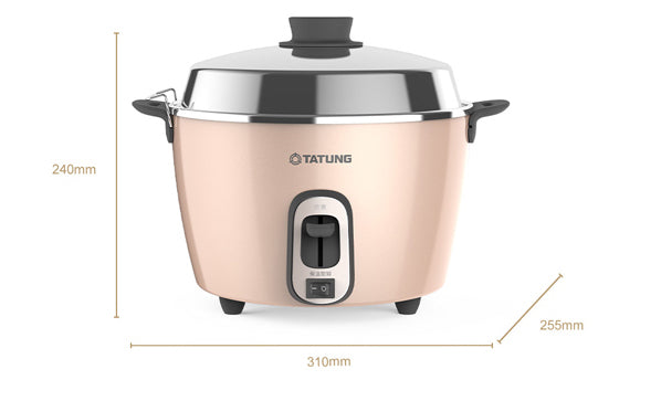 オールステンレス製 大同電鍋 バターピンク 6人前 Mサイズ｜TAC-06R