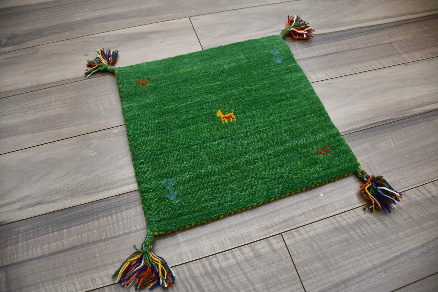 ギャベ ギャッベ ラグ マット 40×40 ウール 絨毯 安い 激安