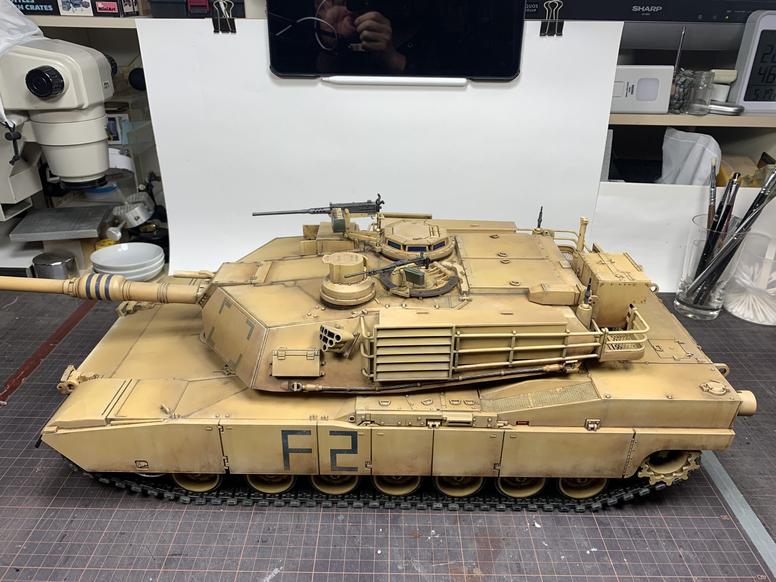 でかい！タミヤ 1/16 RC M1A2エイブラムス フルオペレーション製作