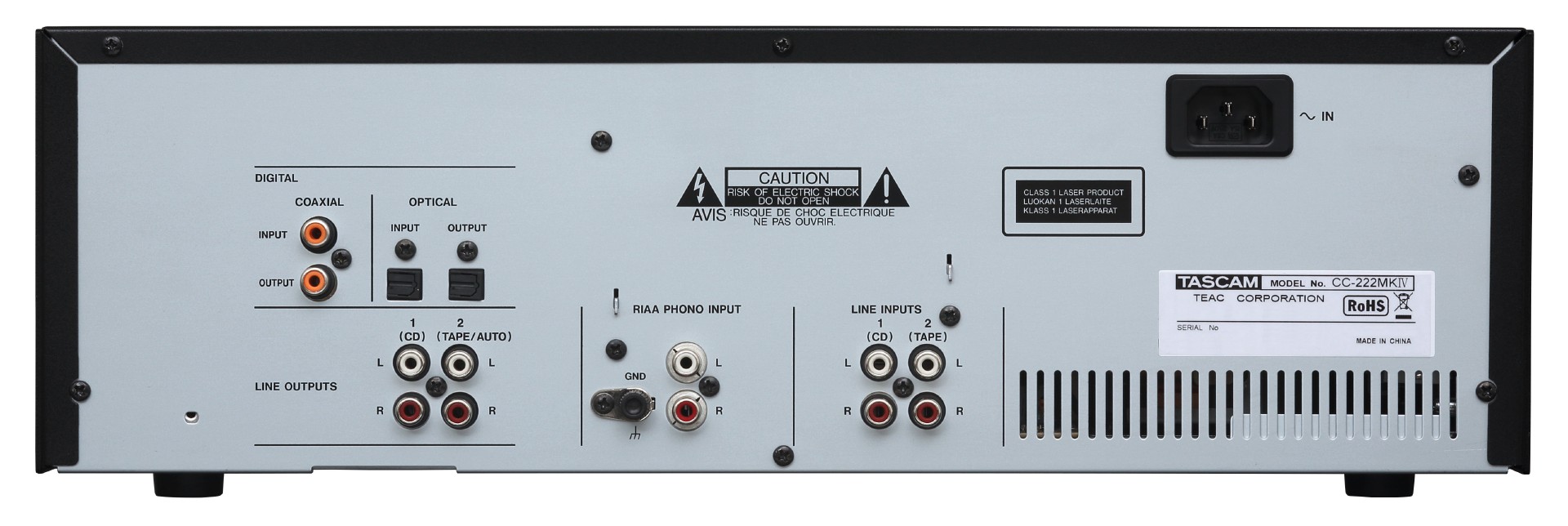 CC-222MKIV | CDレコーダー/カセットデッキ | TASCAM (日本)