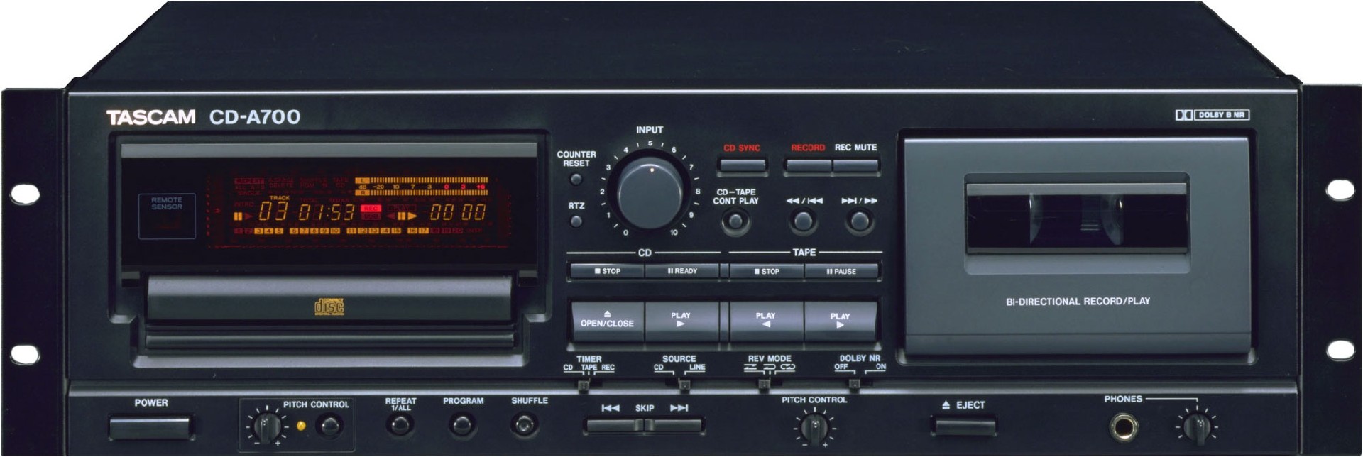 CD-A700 | 業務用CDプレーヤー/カセットデッキ | TASCAM (日本)