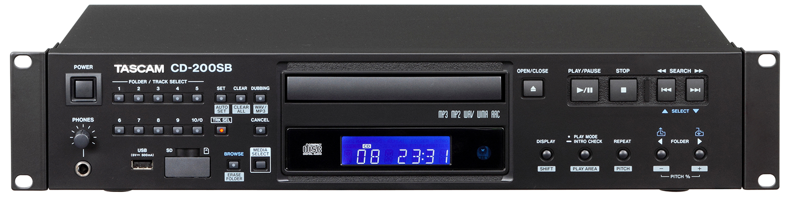 CD-200SB | SD/SDHCカード、USBメモリー対応 業務用CDプレーヤー