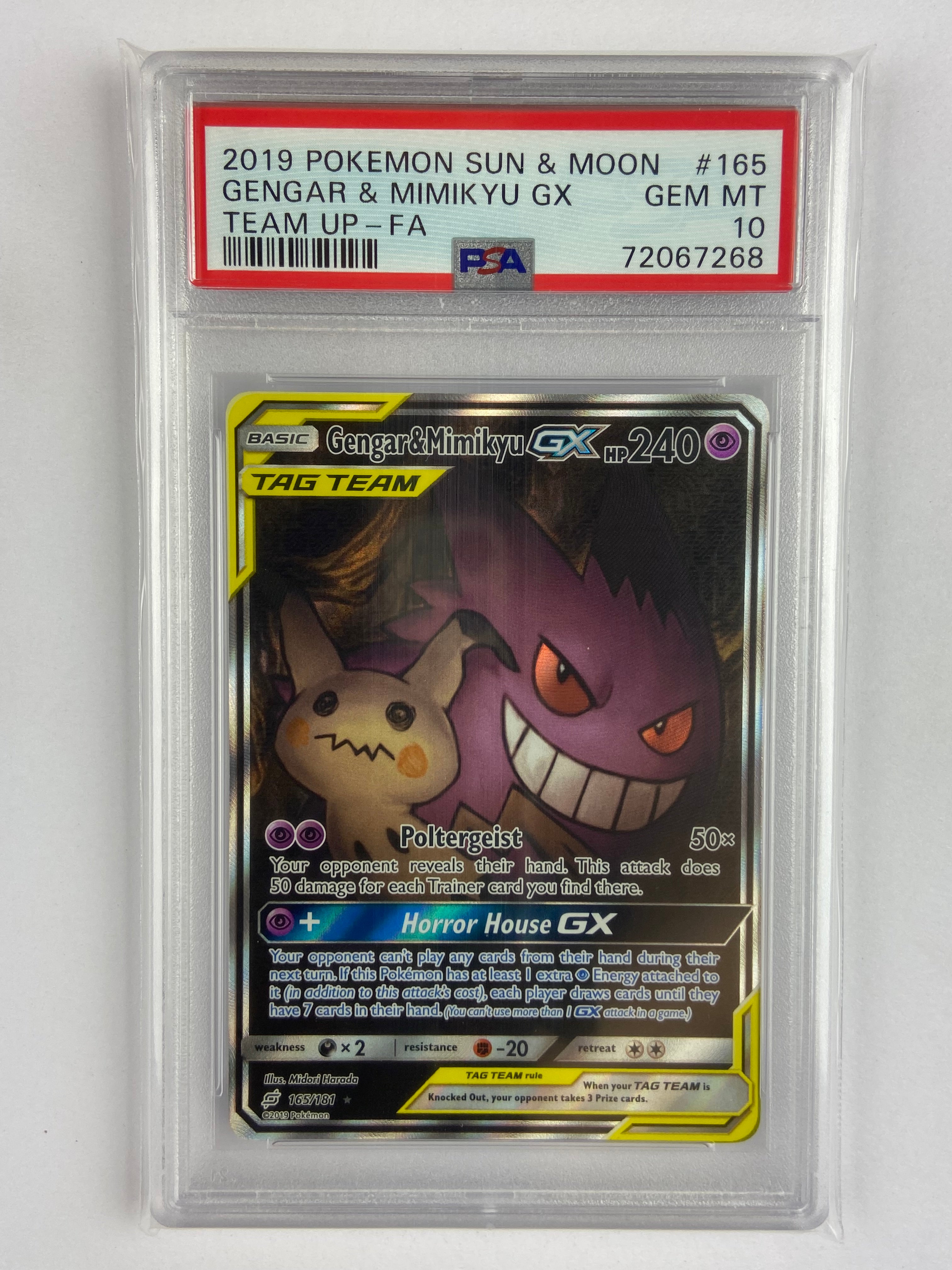 Gengar & Mimikyu GX Alt Art Team Up 165/181 PSA 10 – TBC Games