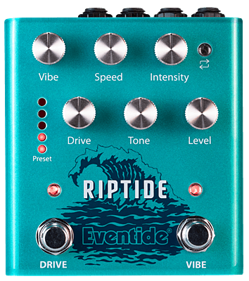 EVENTIDE Riptideはステレオ対応のオーバードライブとユニバイブ系の 2