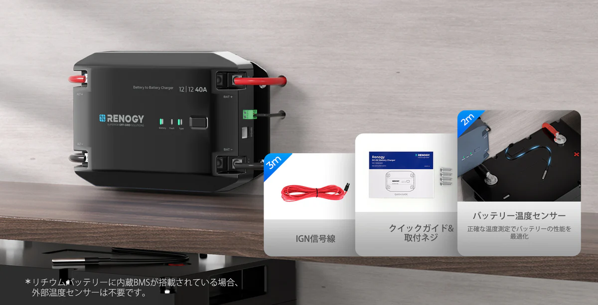 Renogy 12V 40A DC-DC 走行充電器