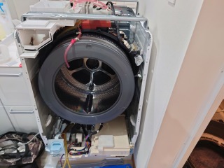 東芝、ドラム式洗濯機(TW-127X8)、東京都豊島区で分解清掃 | 相模原市