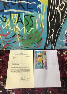 バスキア 超大作140CM 直筆肉筆油彩画 裏面サイン 証明書付属