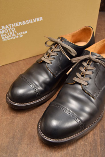 MOTO/CORDOVAN CAP TOE OXFORD SHOES - T-bird