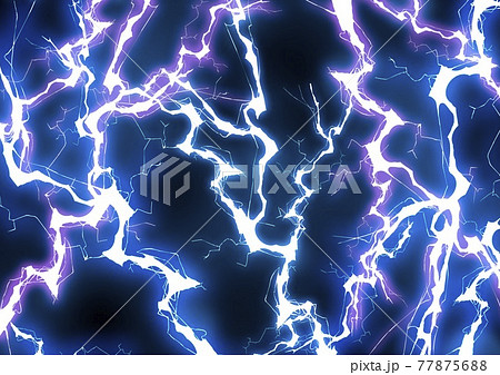 雷 カミナリ 背景 模様 テキスタイル グラフィック イラスト 青の