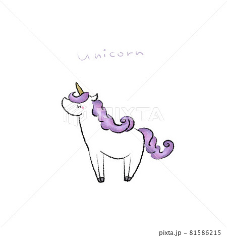 ユニコーン手描きイラスト素材のイラスト素材 [81586215] - PIXTA