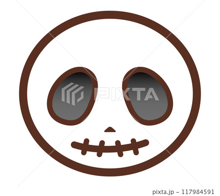 骸骨の顔・ドクロのイラスト【2】のイラスト素材 [117984591] - PIXTA