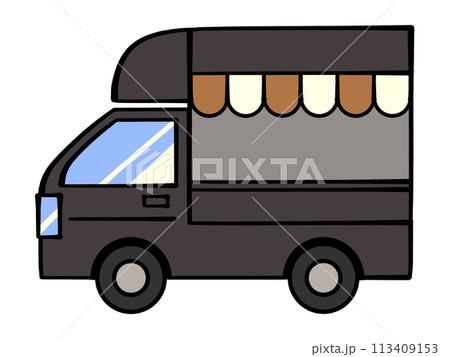 シンプルなキッチンカーのイラスト素材のイラスト素材 [113409153] - PIXTA