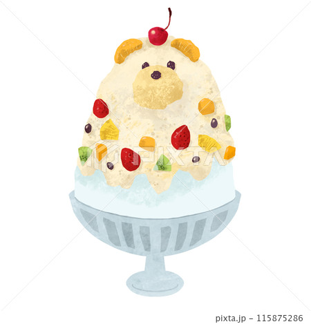 かき氷 アイス 白熊 デザートのイラスト素材 - PIXTA