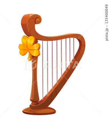 音楽 ハープ 竪琴 金のイラスト素材 - PIXTA