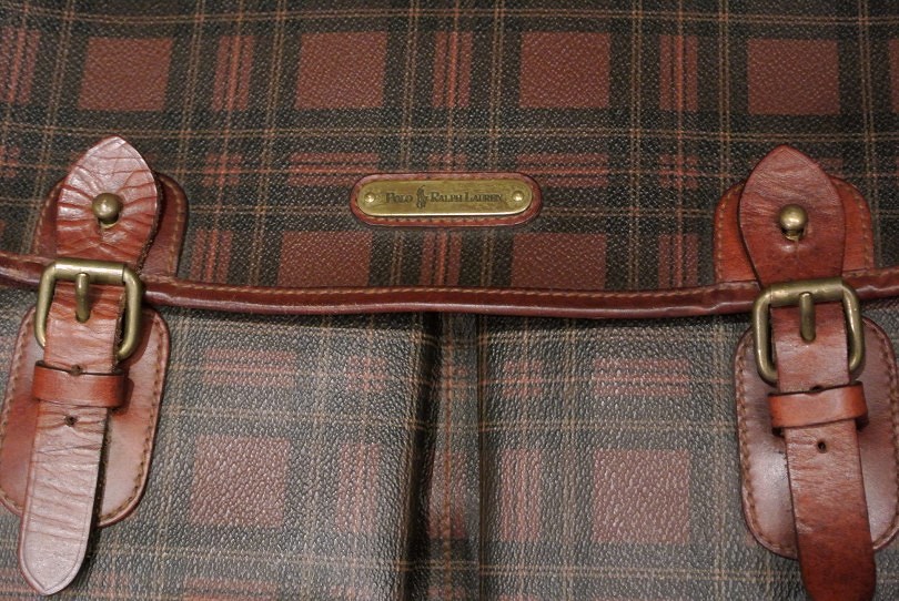 20%OFF!! 】【Used】ポロラルフローレン PVC×レザー タータンチェック