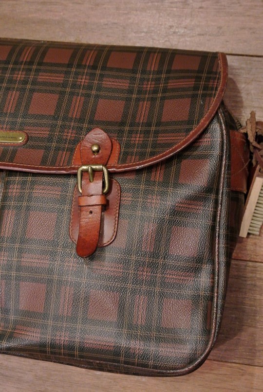 20%OFF!! 】【Used】ポロラルフローレン PVC×レザー タータンチェック