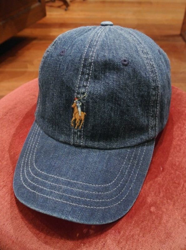 クリックポスト198円も可】ポロラルフローレン デニム キャップ