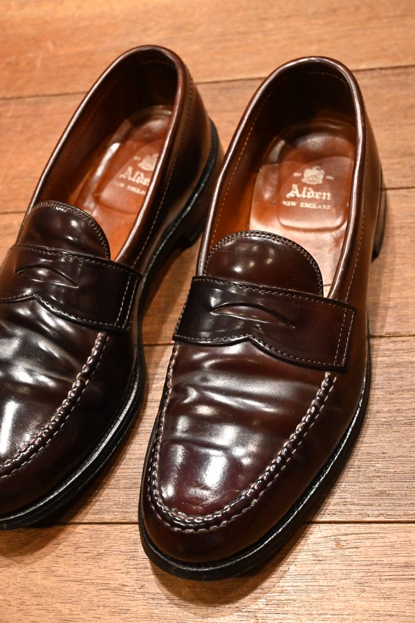 USED)ALDEN オールデン 986 シェルコードバン ローファー(Burgundy