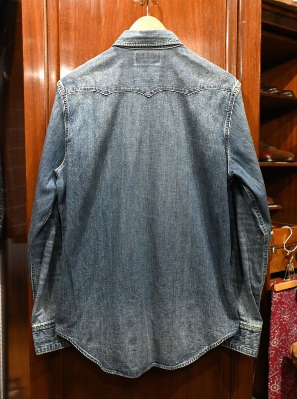 USED) RRL ダブルアールエル ラルフローレン デニム ウェスタンシャツ