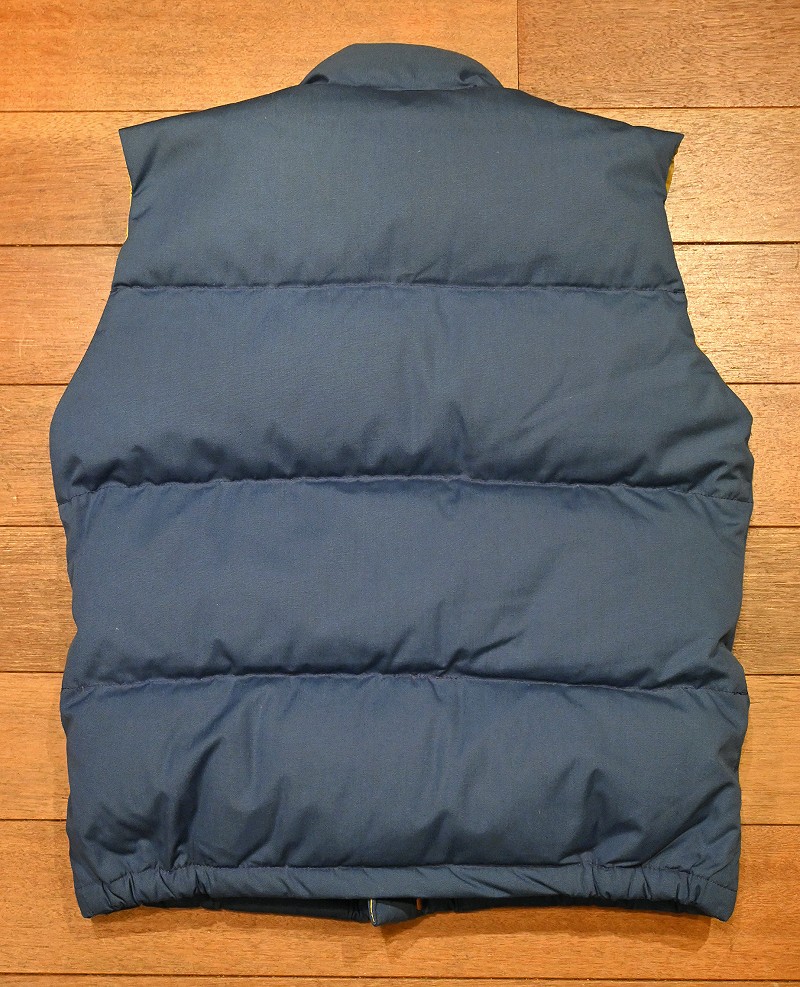 70s THE NORTH FACE ノースフェイス ダウンベスト 茶タグ(NAVY/S) 美