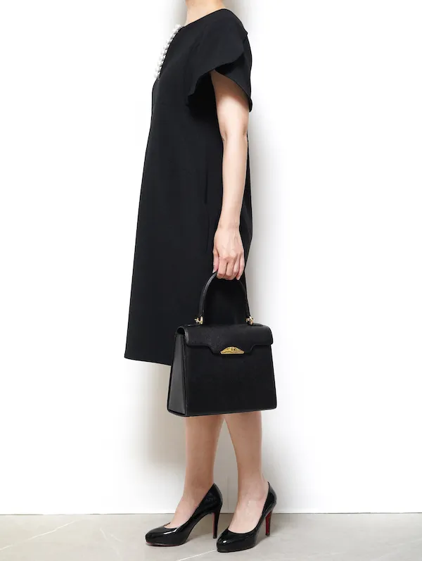 YOKO CHAN（ヨーコチャン） フレアスリーブパールスリットラインドレス