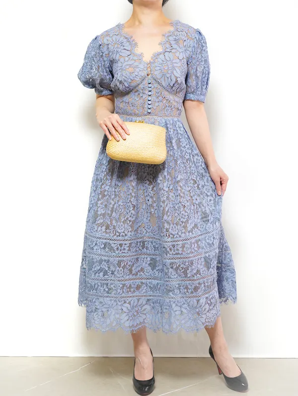 SELF PORTRAIT（セルフポートレイト） フラワーレースドレス（ライト