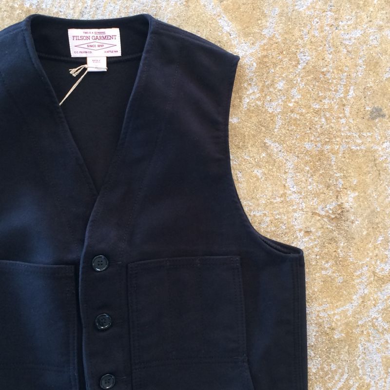 Filson（フィルソン） モールスキンベスト Blackカラー - THE EASY SHOP