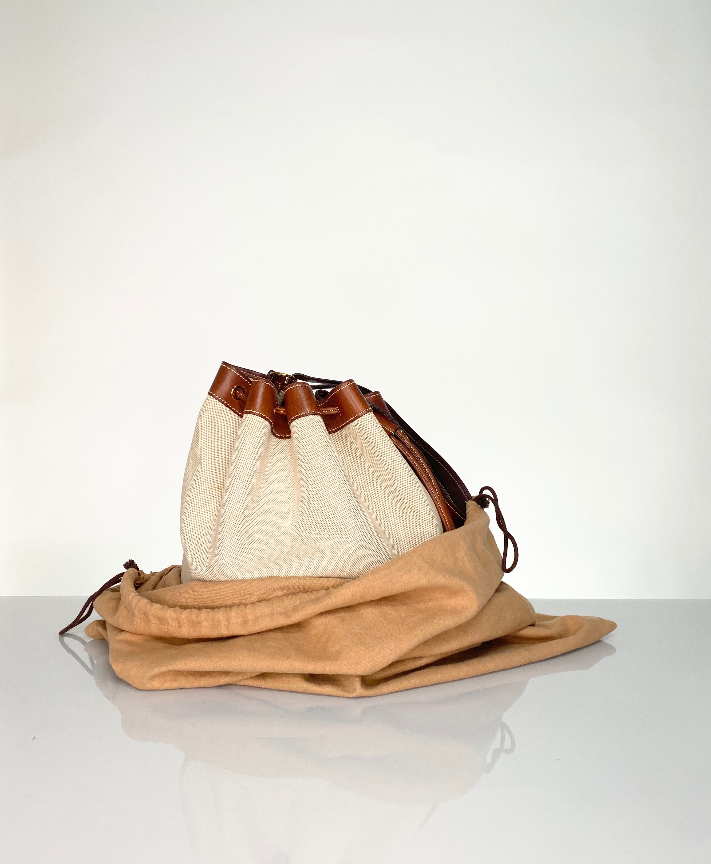 Vintage Hermes Market Tote Bucket Bag - The — Procurement Luxury