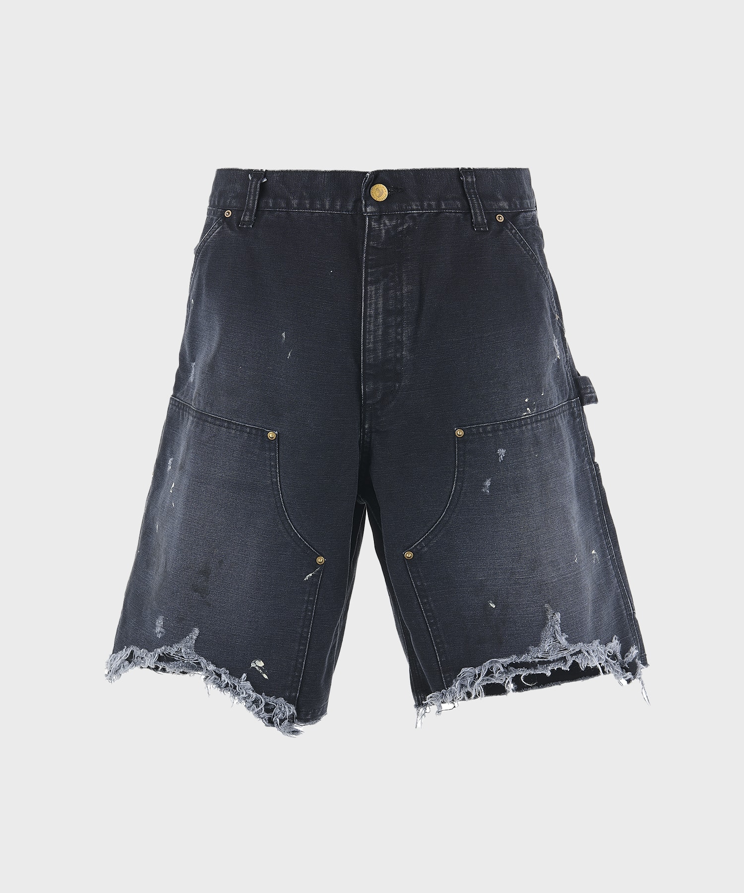 SM-HR8-0000-071/DOUBLE KNEE SHORTS(M BLACK): SAINT MXXXXXX: MENS