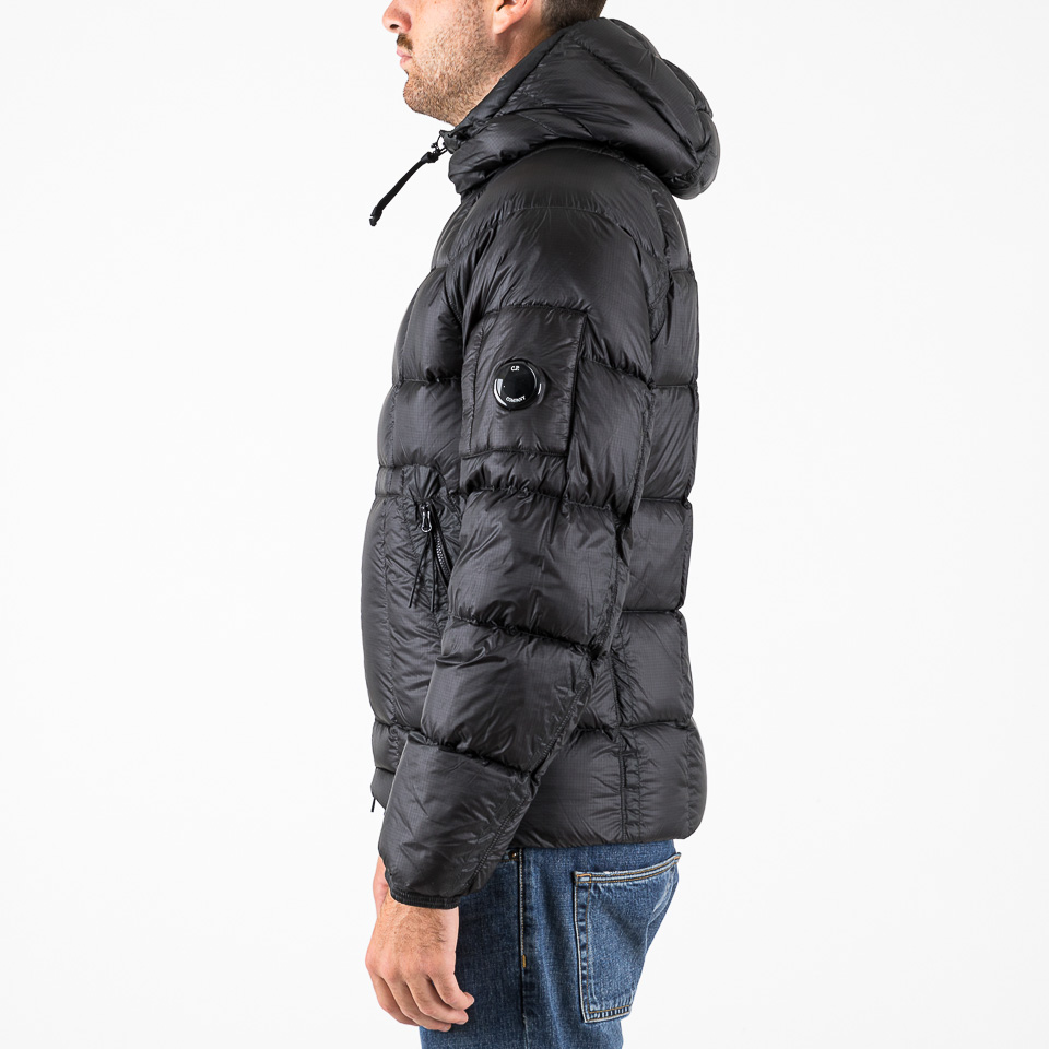 D.D. Shell Hooded Medium Down Jacket Black - C.P. Company | The