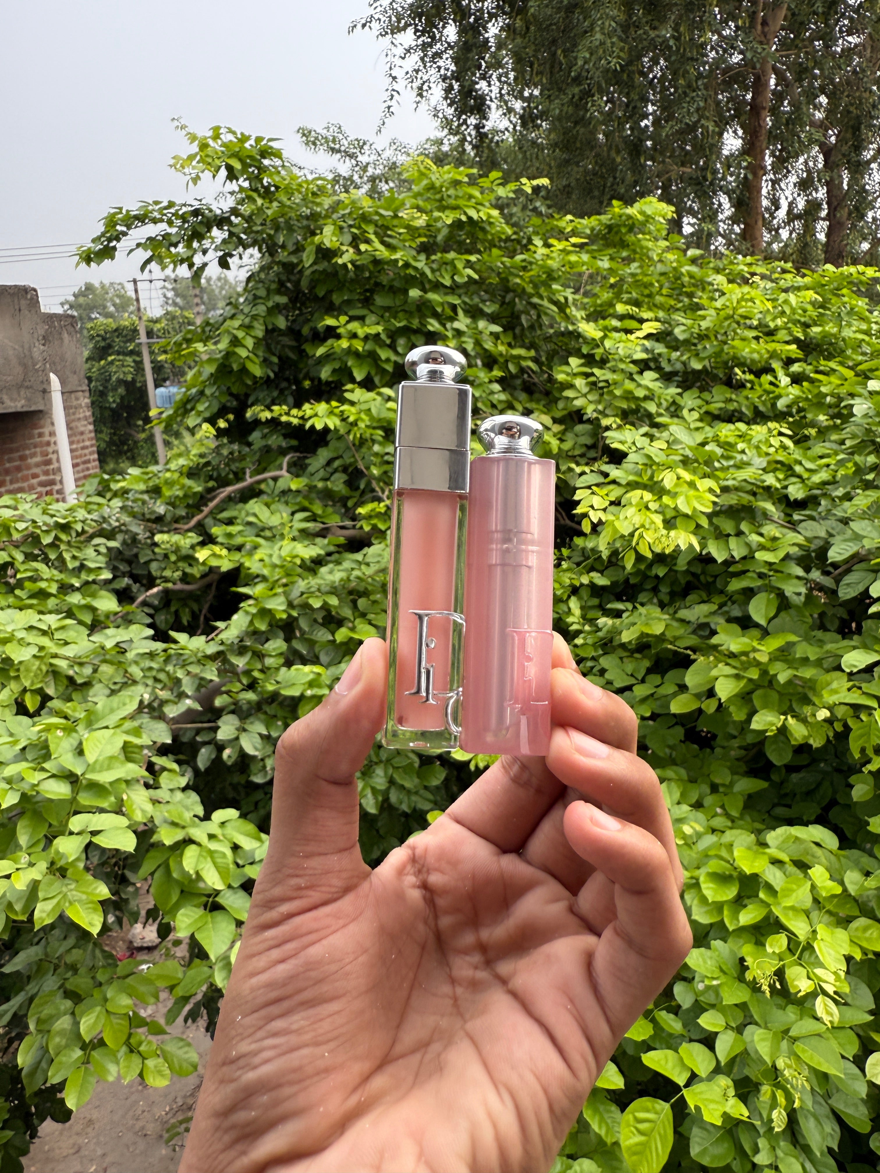 Dior Labial Set Travel Duo Lip Glow + Lip Maximizer Kit Pink 001