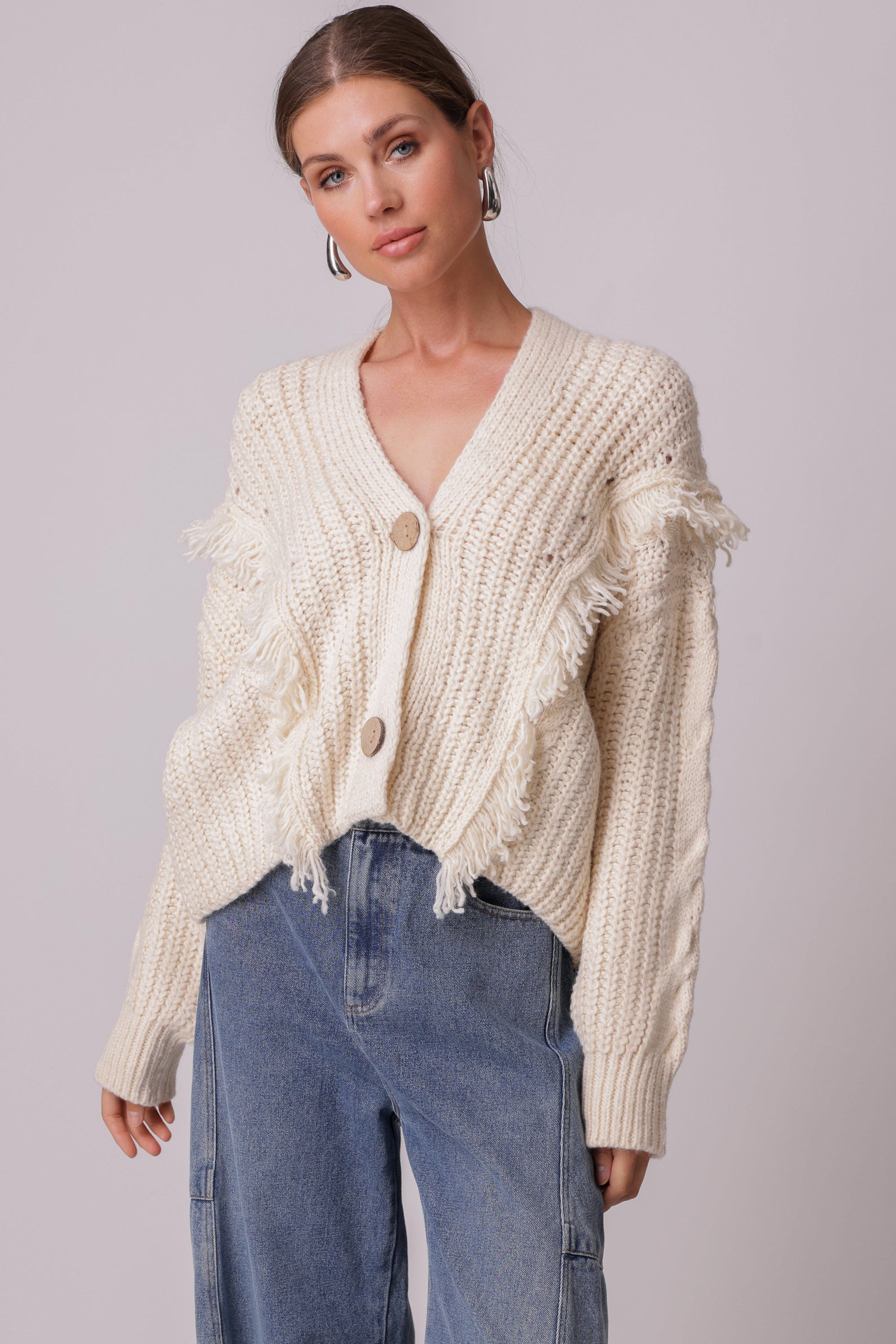 Sade fringe cardigan – Line & Dot