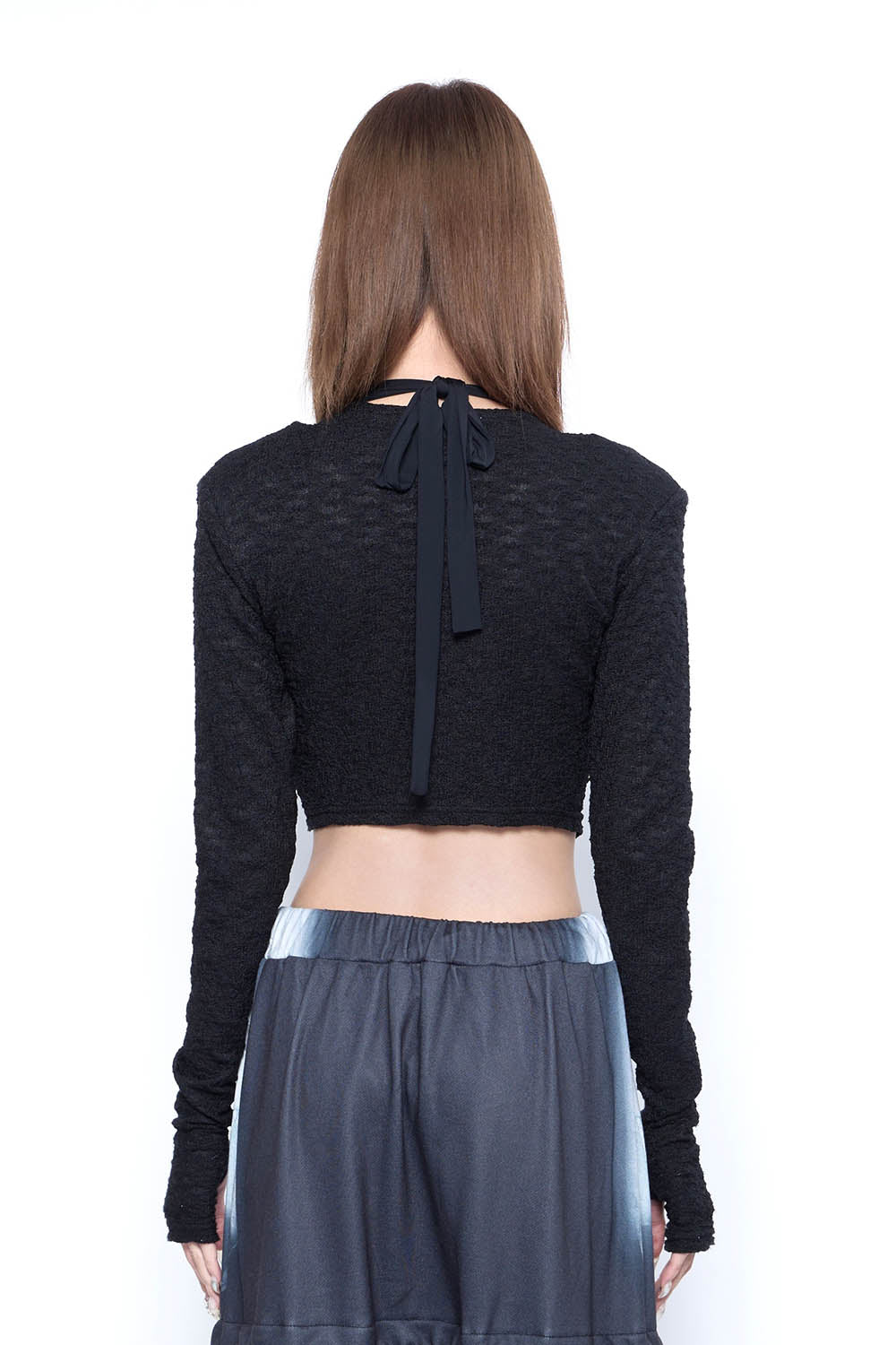 THEREDTHREAD】S lace up cardigan