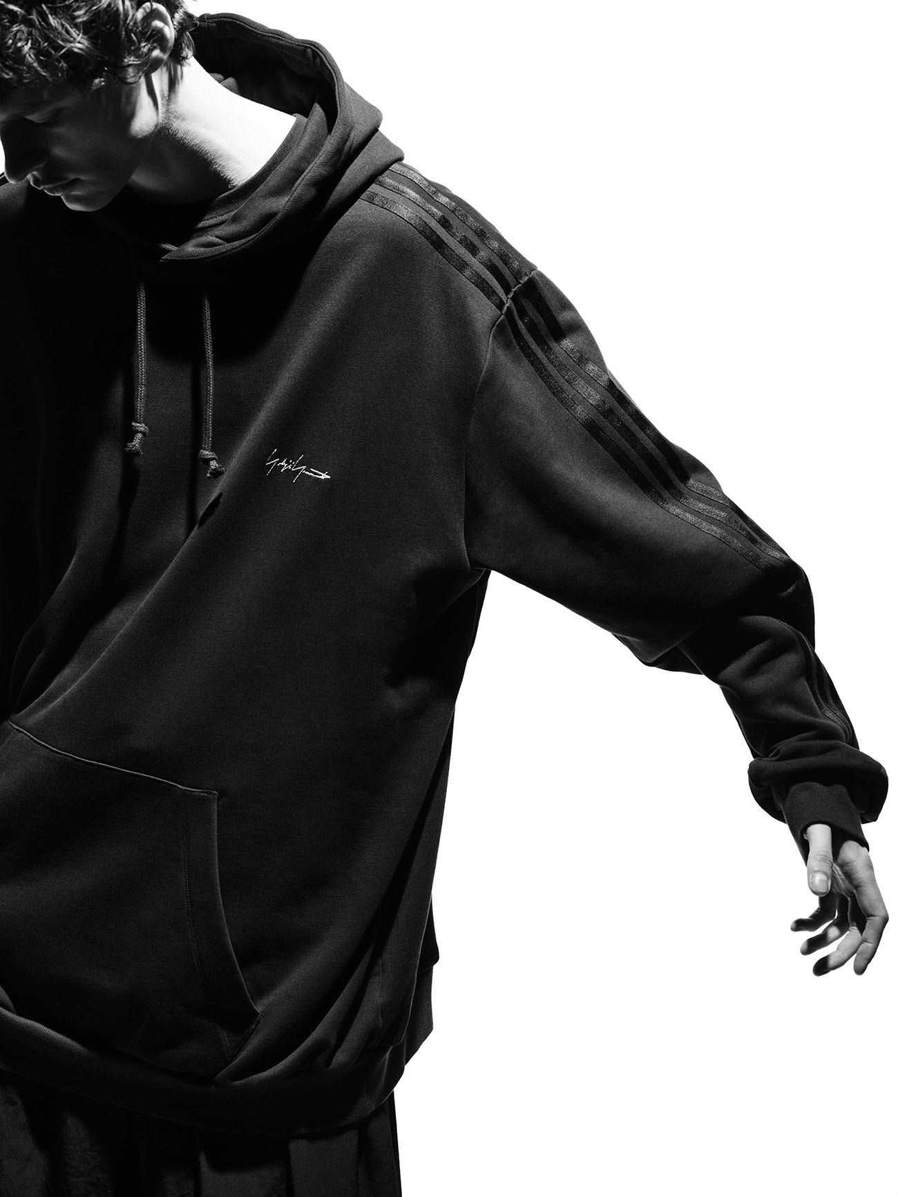 Y-3 KURO 3STRIPES HOODIE – THE SHOP YOHJI YAMAMOTO