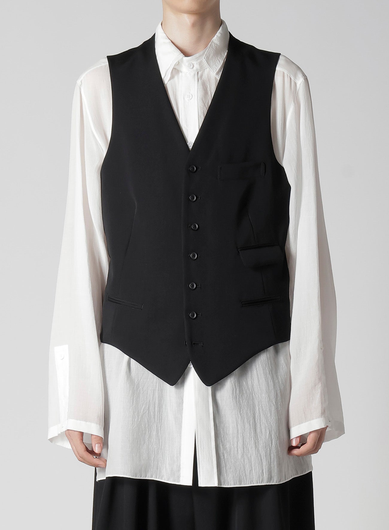 WOOL GABARDINE 7 BUTTONS VEST – THE SHOP YOHJI YAMAMOTO