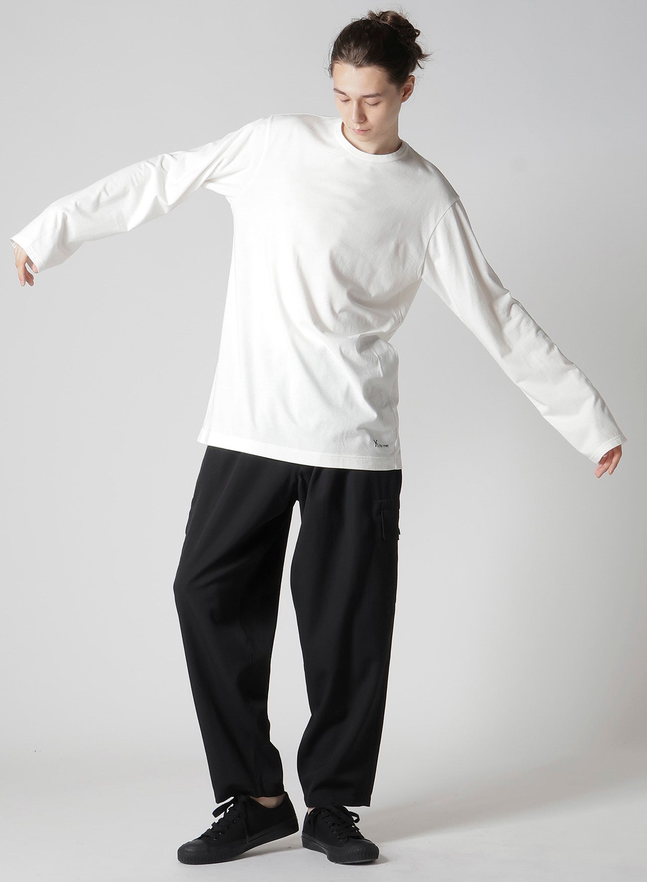 Y's for men LOGO PRINT LONG SLEEVE T-SHIRTS – THE SHOP YOHJI YAMAMOTO
