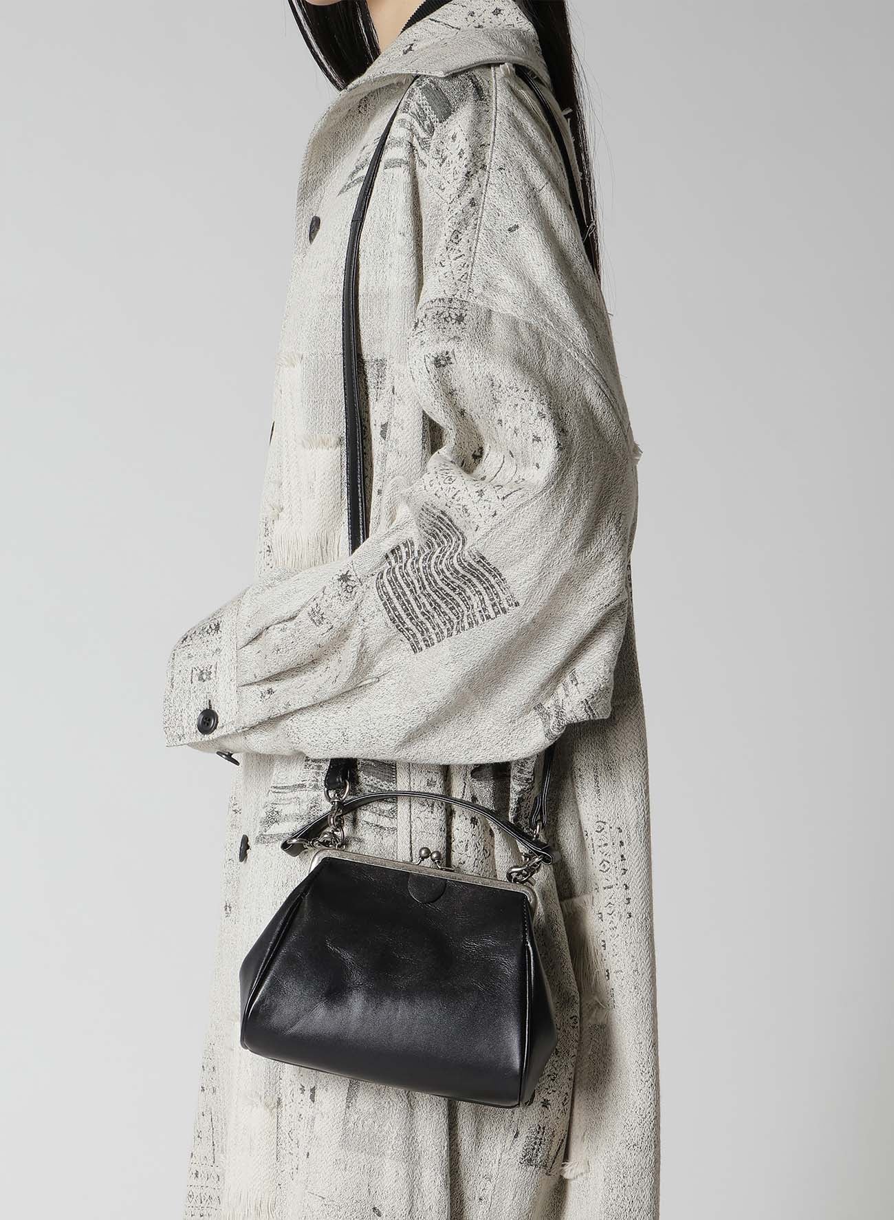 SEMI-MATTE LEATHER SHOULDER BAG W/ METAL CLASP – THE SHOP YOHJI