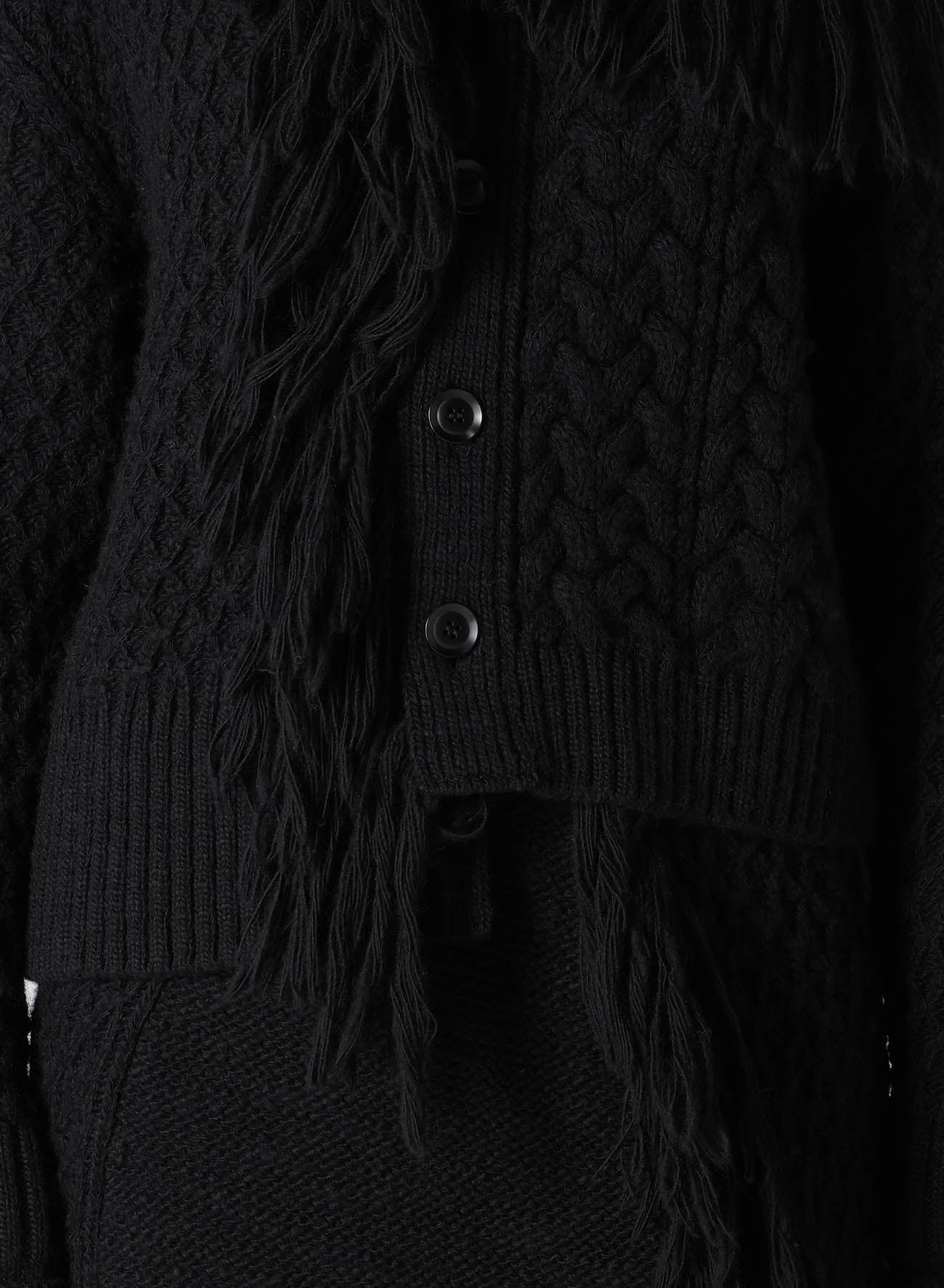 CABLE/FRINGE CARDIGAN – THE SHOP YOHJI YAMAMOTO