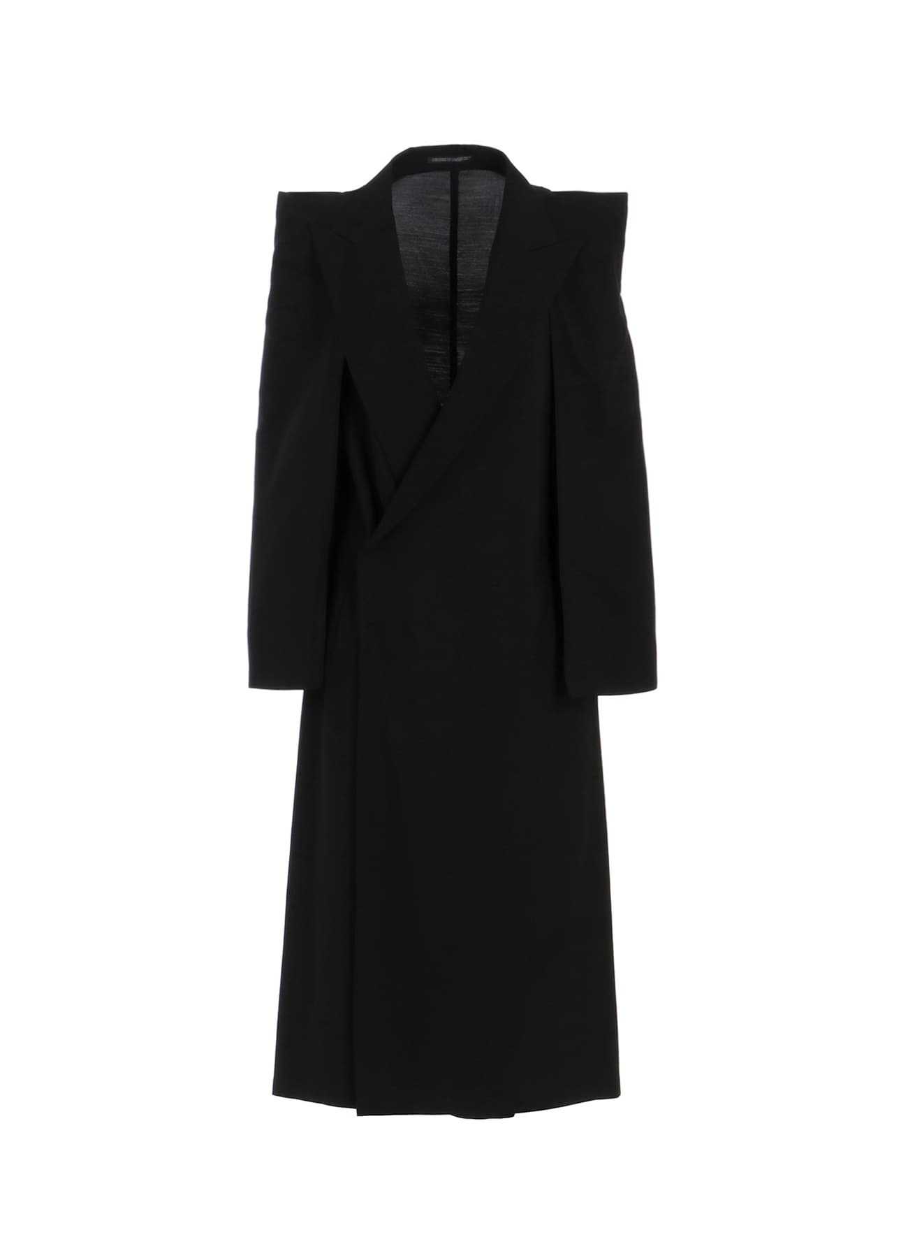 Cu/W HIGH TWISTED GABARDINE BOX SILHOUETTE COAT(XS Black): Vintage