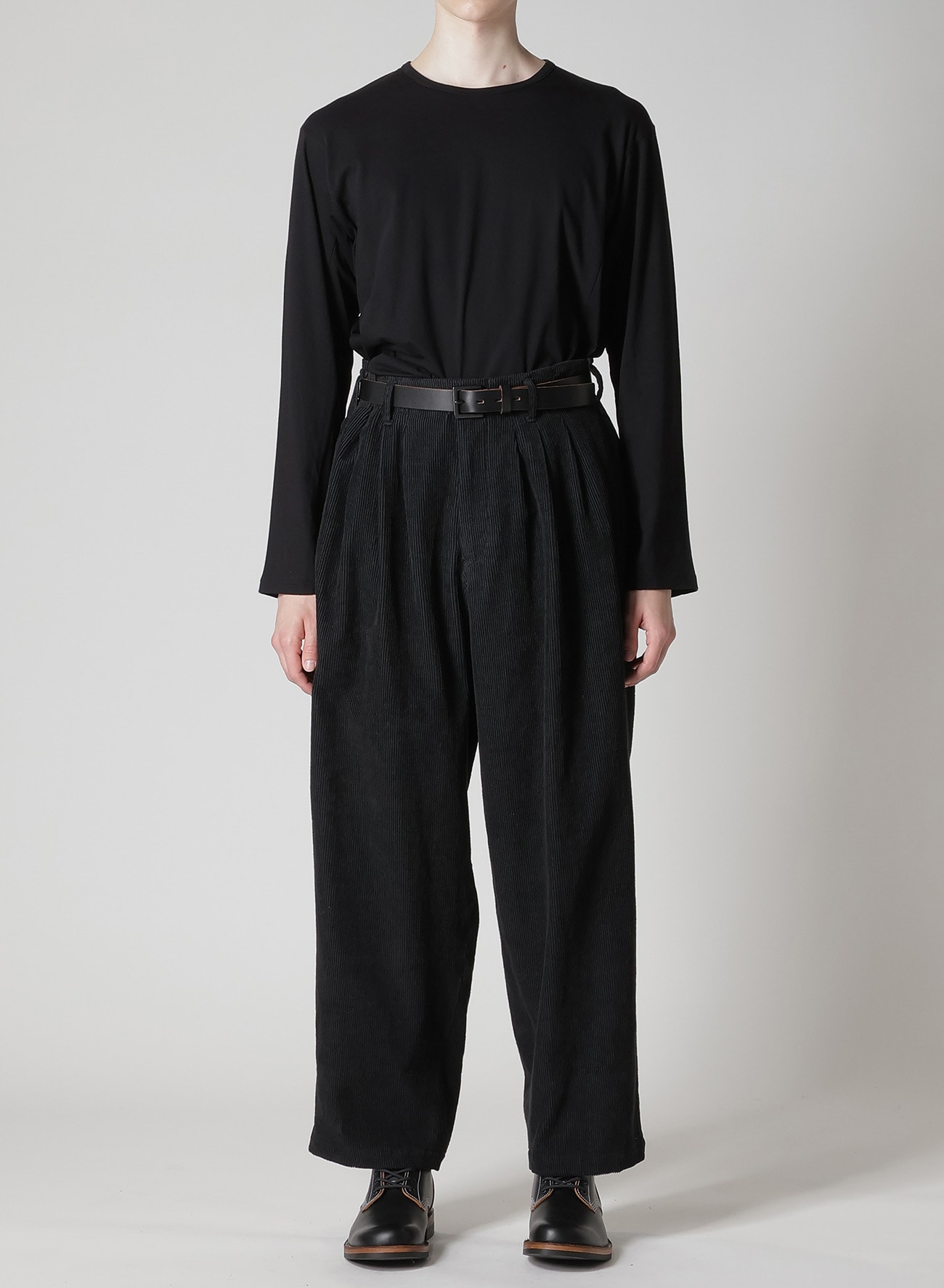 Y's for men x 120% LINO VELVET SIDE TAPE PANTS(M Black): Soldes