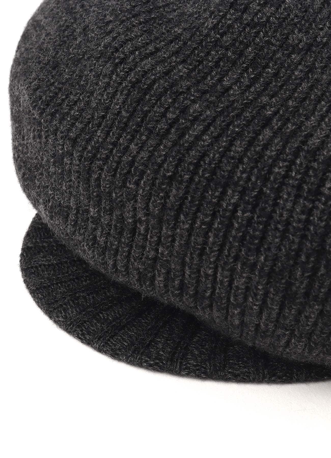 WOOL NYLON KNIT CASQUETTE(FREE SIZE charcoal): S'YTE｜THE SHOP