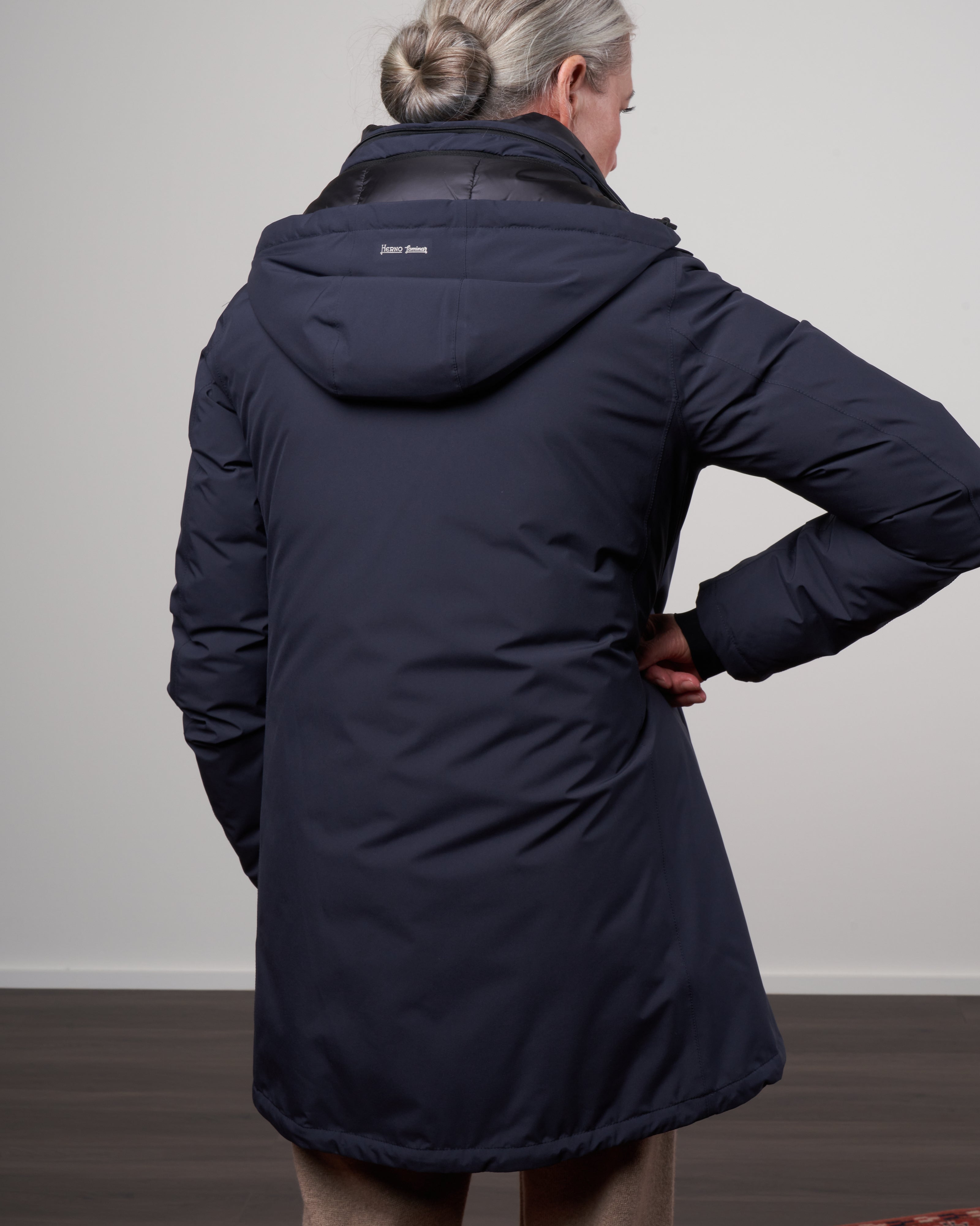 Herno Laminar 2Ply Hi-Low Navy