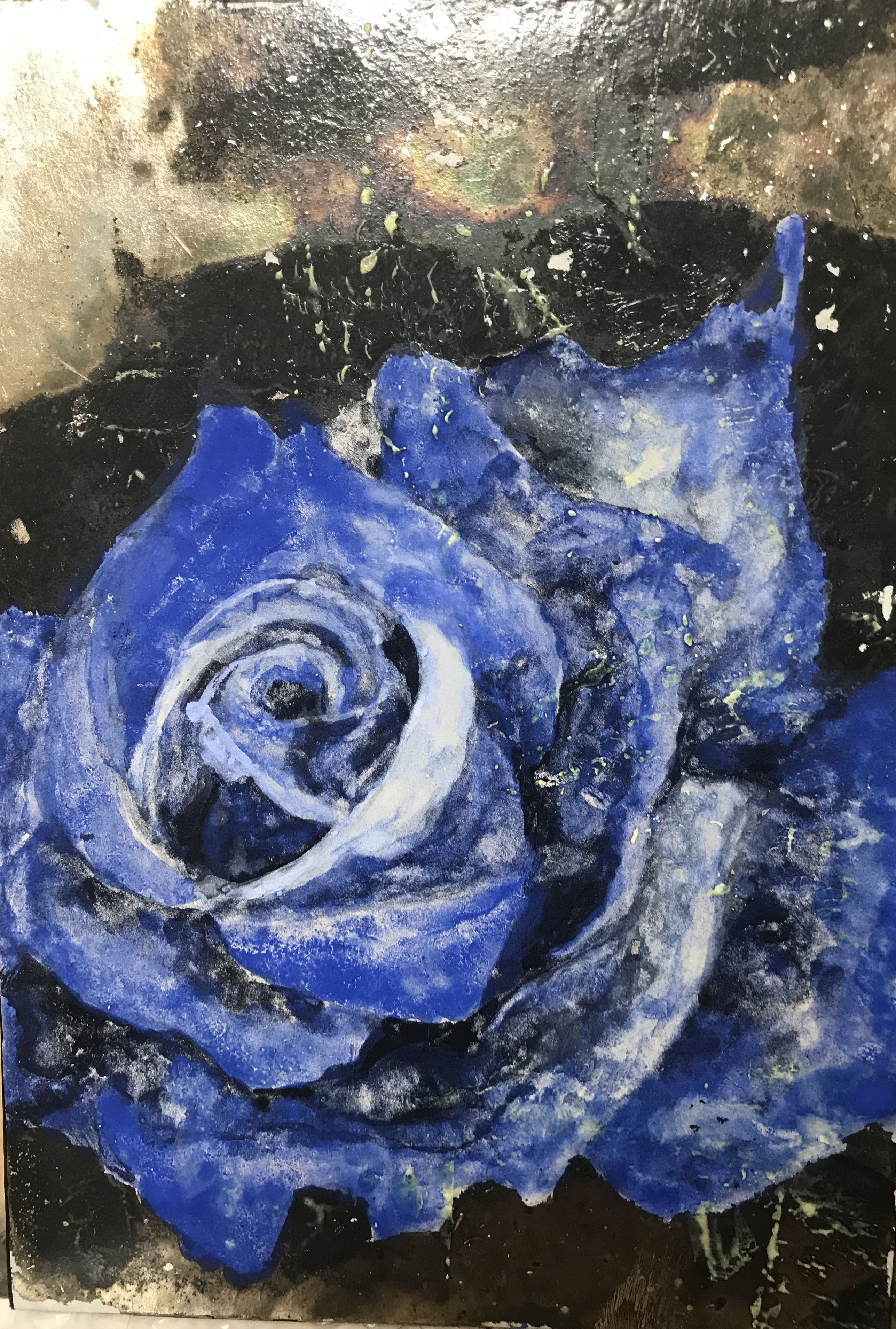 青い薔薇 | 山田久美子 ｜インテリア絵画 アートの専門通販