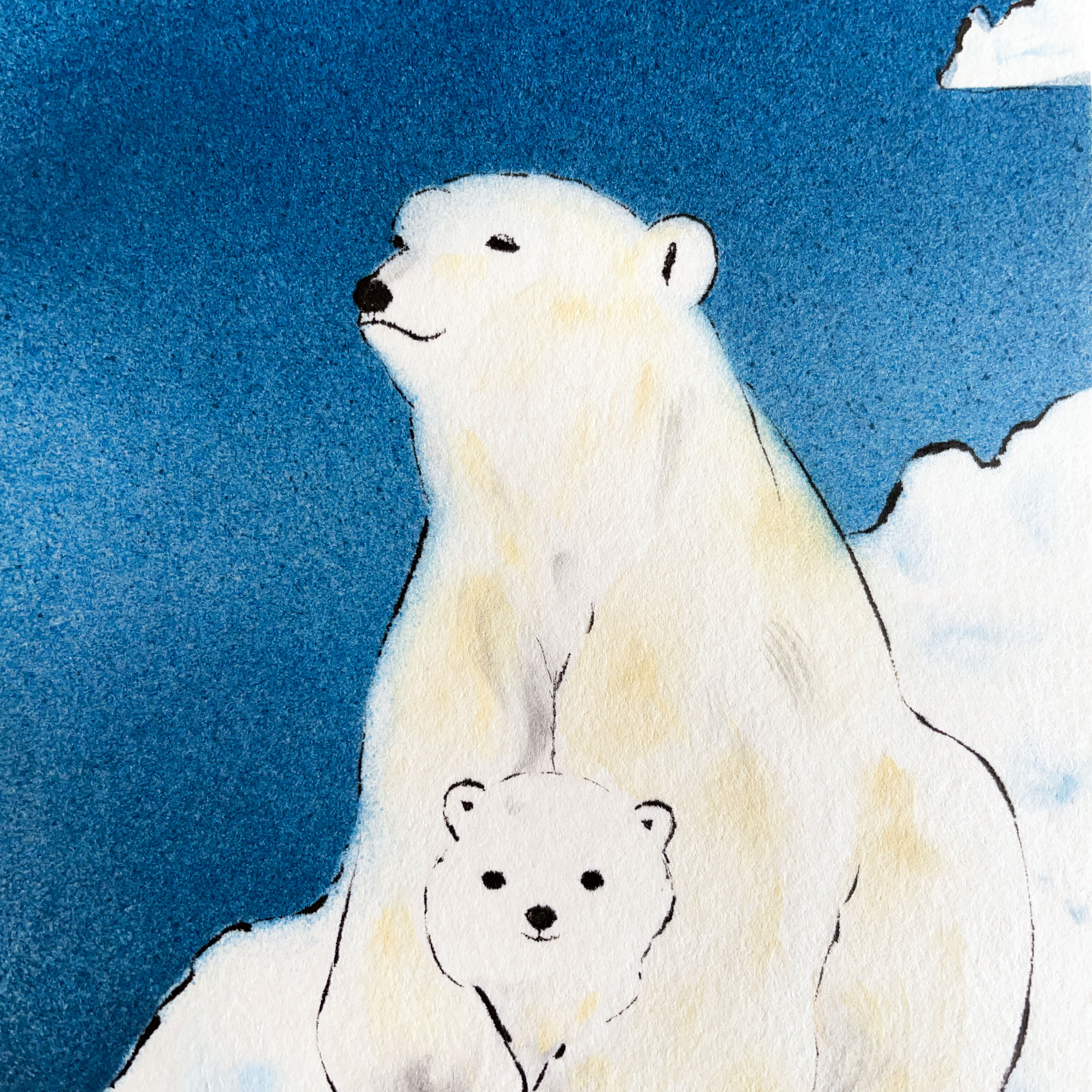 シロクマ親子 | nana ｜インテリア絵画 アートの専門通販